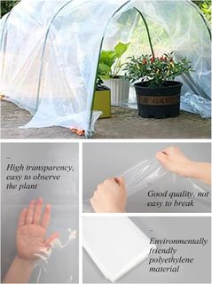 No. 8 - ANPHSIN Pack of 2 Clear Greenhouse Plastic Sheeting Film - 4