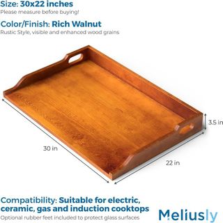 No. 2 - Meliusly Solid Wood Stove Top Cover Board - 4