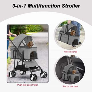 No. 5 - 3-in-1 Multifunction Pet Stroller - 4