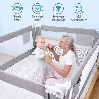 No. 9 - SURPCOS Bed Rails for Toddlers - 4