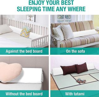 No. 5 - Vekkia King Size Bed Wedge Pillow Gap Filler/Headboard Pillow/Mattress Wedge - 4