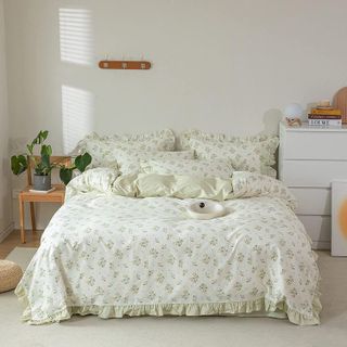 No. 5 - LifeTB Ruffle Floral Duvet Cover - 1