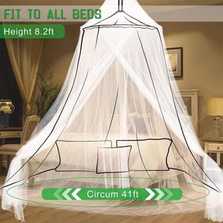 No. 2 - VISATOR Mosquito Net Bed Canopy for Girls - 2