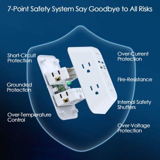 No. 10 - USB Charger Surge Protector 5 Outlet Extender - 4