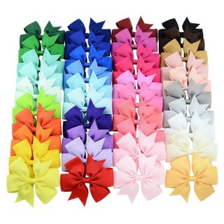 No. 6 - YHXX YLEN 40PCS 3 Inch Hair Bows for Girls Grosgrain Ribbon Toddler Accessories with Alligator Clip Bow Baby Kids Teens - 1