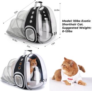 No. 3 - Lollimeow Bubble Expandable Cat Backpack Pet Travel Carrier - 3