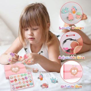 No. 7 - Nicmore Cute Little Girl Rings - 3