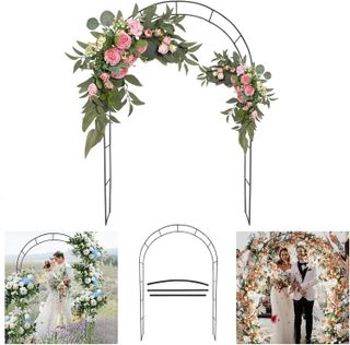 No. 6 - Adorox 7.5 Ft Metal Arch Arbor - 1