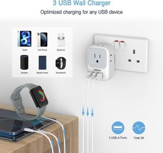 No. 3 - TESSAN US to UK Plug Adapter - 3