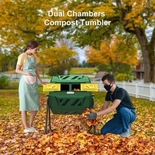 No. 2 - Compost Tumbler Bin Composter Dual Chamber 43 Gallon - 2