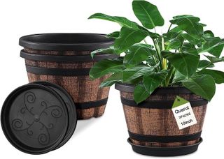 No. 1 - Plant Pots Set of 3 Pack 10 inch - 1