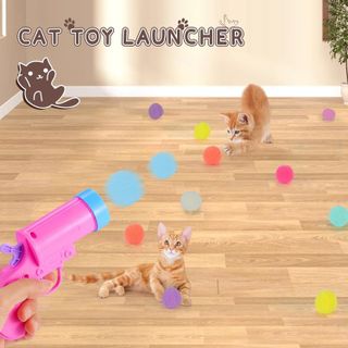 No. 8 - Splarwbk 1 Cat Ball Launcher + 80Pcs Cat Toy Balls - 5