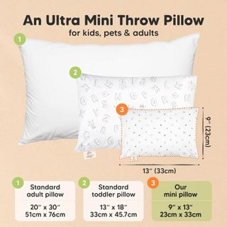 No. 9 - Mini Toddler Pillow with Pillowcase - 2