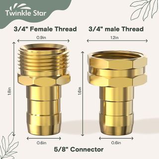 No. 4 - Twinkle Star Garden Hose Repair Connector with Clamps - 2