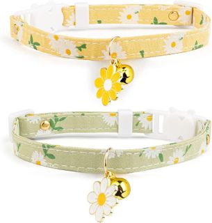 No. 9 - 2 Pack Cotton Breakaway Cat Collar with Bell - 1