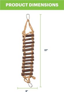 No. 10 - Prevue Pet Products Naturals Rope Ladder Bird Toy - 4
