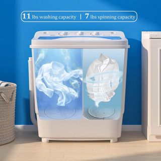 No. 6 - Erivess Portable Mini Compact Twin Tub Washing Machine - 3