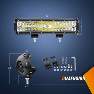 No. 10 - Nilight Led Light Bar 12Inch 300W - 2