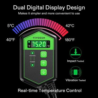 No. 2 - VIVOSUN 10"x 20.75" Seedling Heat Mat and Digital Thermostat Combo Set - 5