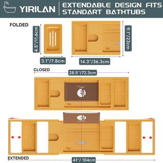 No. 5 - Yirilan Luxury Bathtub Tray Caddy - 3