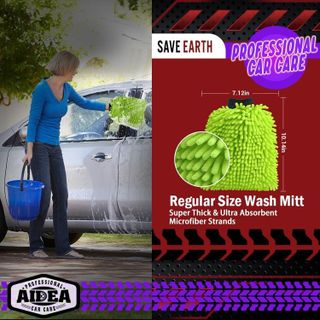 No. 2 - AIDEA Car Wash Mitt Microfiber - 2
