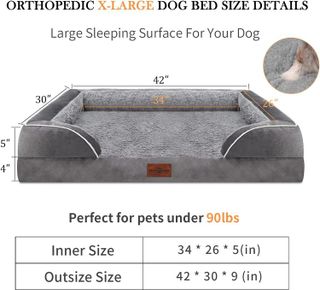 No. 4 - Comfort Expression Waterproof Orthopedic Foam Dog Beds - 4
