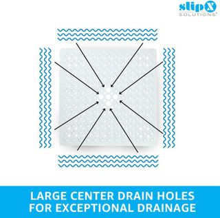 No. 3 - SlipX Solutions Clear Square Shower Stall Mat - 4