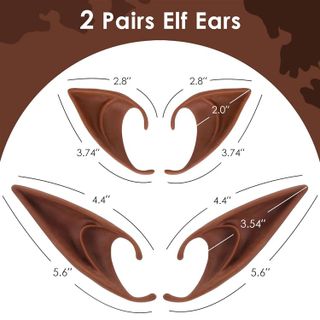 No. 2 - FRESHME 2 Pairs Brown Elf Ears - 5