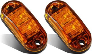 No. 5 - Partsam 2x Oval 2.5" Trailer Truck Amber Led Side Marker Lights Lamps - 1