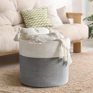 No. 6 - Cotton Rope Basket with Handle - 4