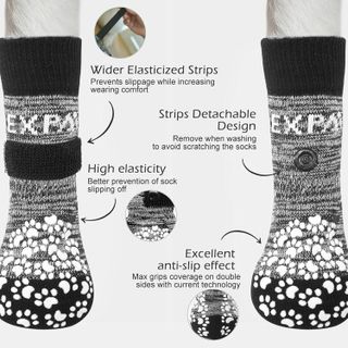 No. 4 - EXPAWLORER Anti-Slip Dog Socks - 2