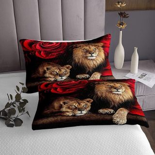 No. 4 - Erosebridal Lion Bedspread Quilt Set - 4