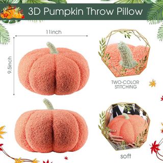 No. 4 - Pumpkin Throw Pillow Cushion - 2