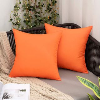 No. 3 - MIULEE Pack of 2 Decorative Outdoor Waterproof Fall Pillow Covers - 1