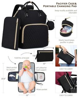 No. 8 - ROSEGIN Diaper Bag Backpack - 4