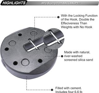 No. 5 - ABCCANOPY Easy Canopy Weights with Lock Design for Wind Resistance - 3