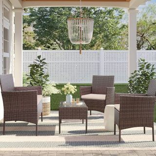 No. 5 - Homall 4 Pieces Patio Furniture Sets - 3