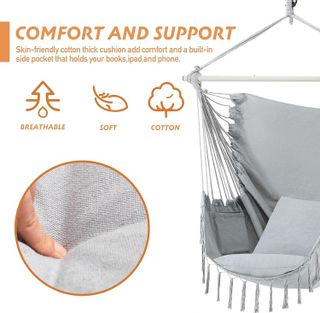 No. 9 - PNAEUT Hammock Chair Hanging Rope Swing - 4