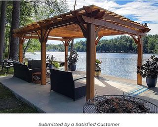 No. 9 - Backyard Discovery Beaumont 20x12 ft All Cedar Wood Pergola - 5