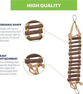 No. 10 - Prevue Pet Products Naturals Rope Ladder Bird Toy - 3