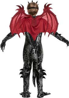 No. 4 - Black and Red Dragon Costume for Kids - 4