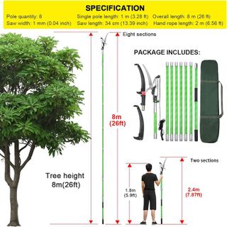 No. 8 - Likeem 26 Feet Tree Pole Pruner Manual Branches Trimmer - 2