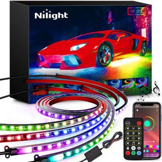 No. 5 - Nilight 4Pcs Car Underglow Neon Accent Strip Lights - 1