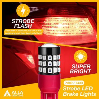 No. 10 - Alla Lighting Upgraded T20 7440 7443 LED Strobe Brake Lights Bulbs - 2