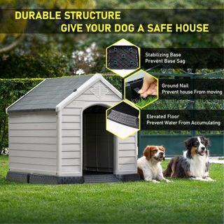 No. 2 - LEMBERI Durable Waterproof Plastic Dog House - 4