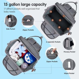 No. 10 - DERJUNSTAR Diaper Bag Backpack - 2