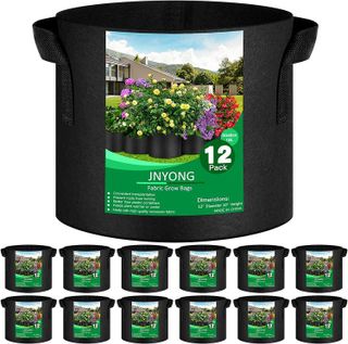 No. 7 - JNYONG 12-Pack 5 Gallon Thickened Non-Woven Grow Bags - 1