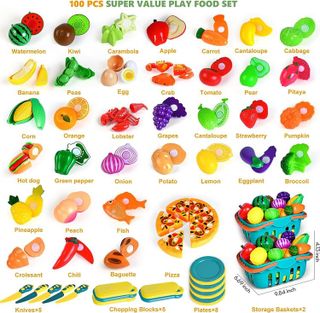 No. 7 - BAODLON 100 Pcs Play Food Set - 2