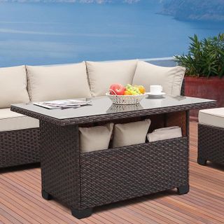 No. 10 - Outdoor PE Wicker Coffee Table - 1