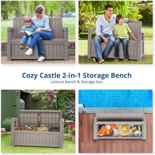 No. 7 - Cozy Castle Outdoor Storage Bench - 4